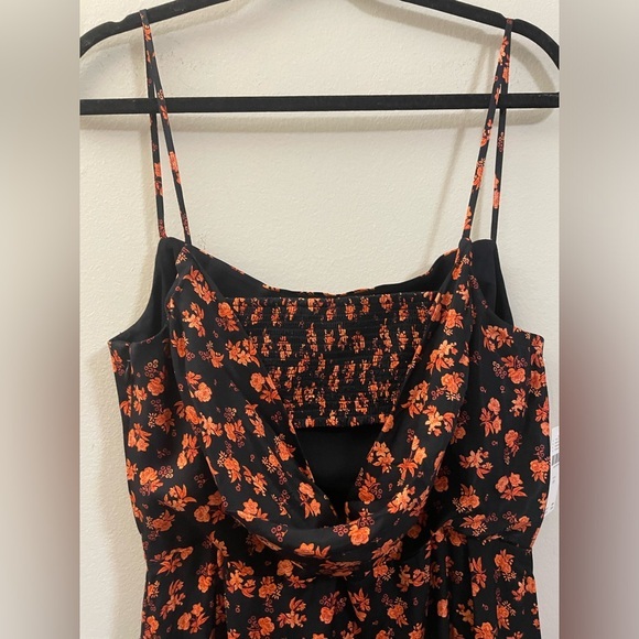 NWT Anthropologie Floral Cowl Back‎ Asymmetrical Midi Dress - 10 - Picture 9 of 15